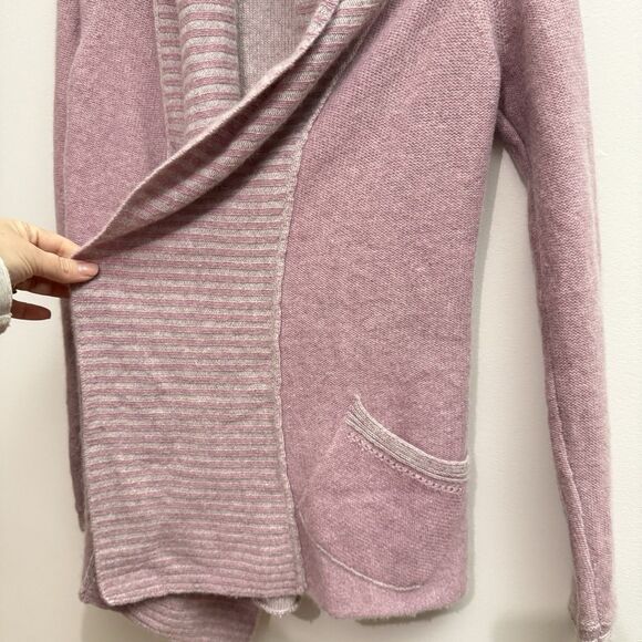 Anthropologie Moth Womens Small 100% Cashmere Pink Sweater Open Cardigan - Picture 4 of 6